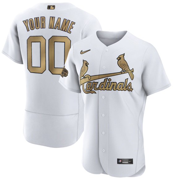 Men's St. Louis Cardinals Active Player Custom 2022 All-Star White Flex Base Stitched MLB Jersey